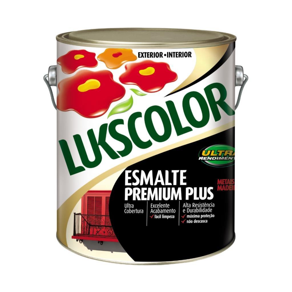 TINTA ESMALTE ACETINADO BRANCO LUKSCOLOR - 900 ML