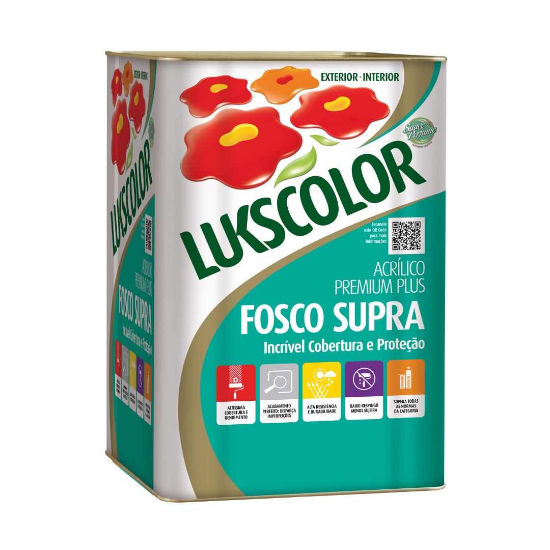 ACRILICO FOSCO SUPRA BRANCO LUKSCOLOR - 18 LT