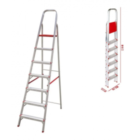 ESCADA DE ALUMINIO DOMESTICA  07 DEGRAUS - UNT