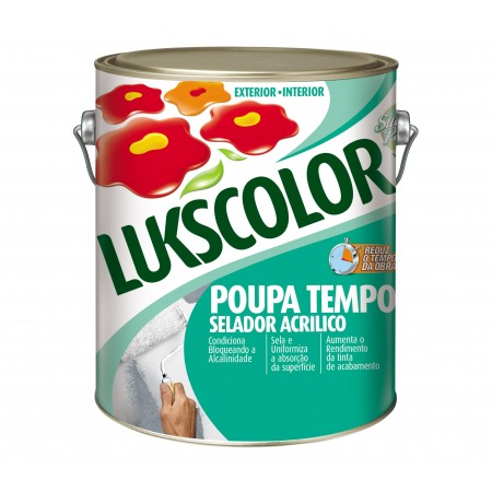 POUPA TEMPO SELADOR ACRILICO BRANCO LUKSCOLOR - 3,6 GL